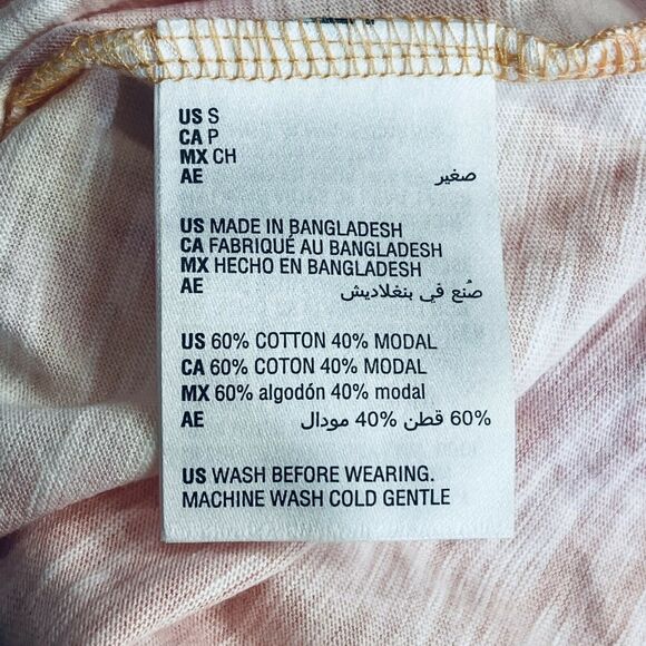 Style & Co Small Tank Top Tie-Dye Stretch Button V-Neck Tie Front Lightweight - Picture 7 of 8